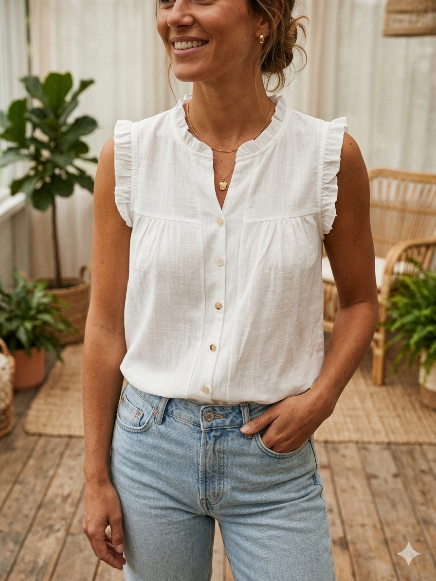 Blusa Donna Smanicata