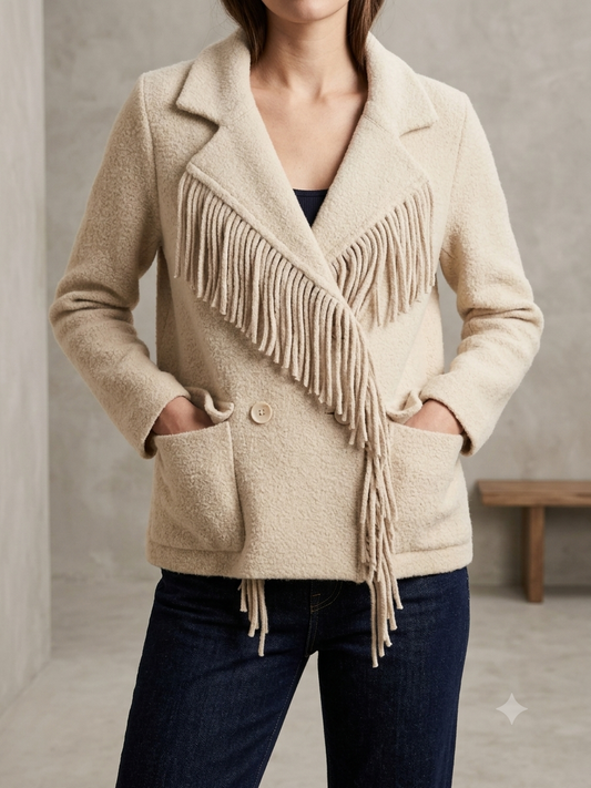 Cappotto Donna Corto Frange