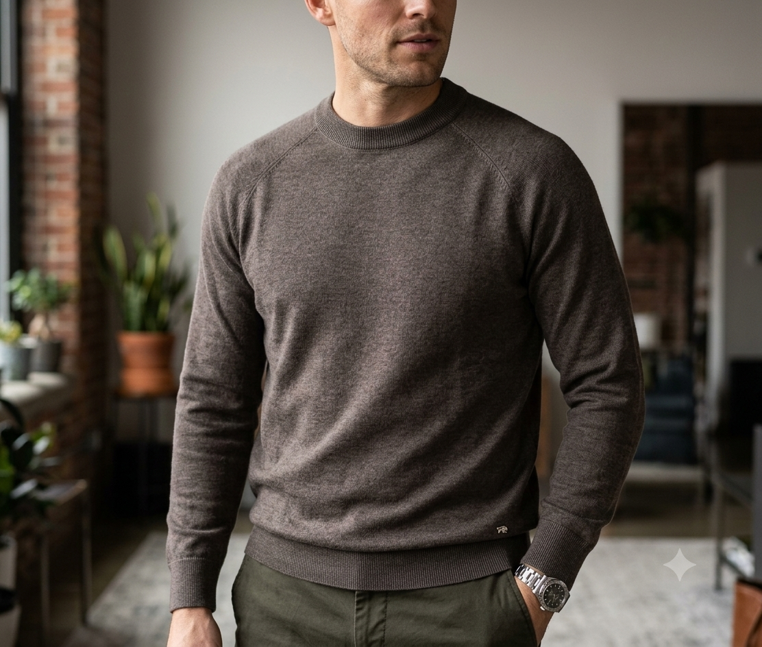 Maglia Uomo Paricollo Raglan