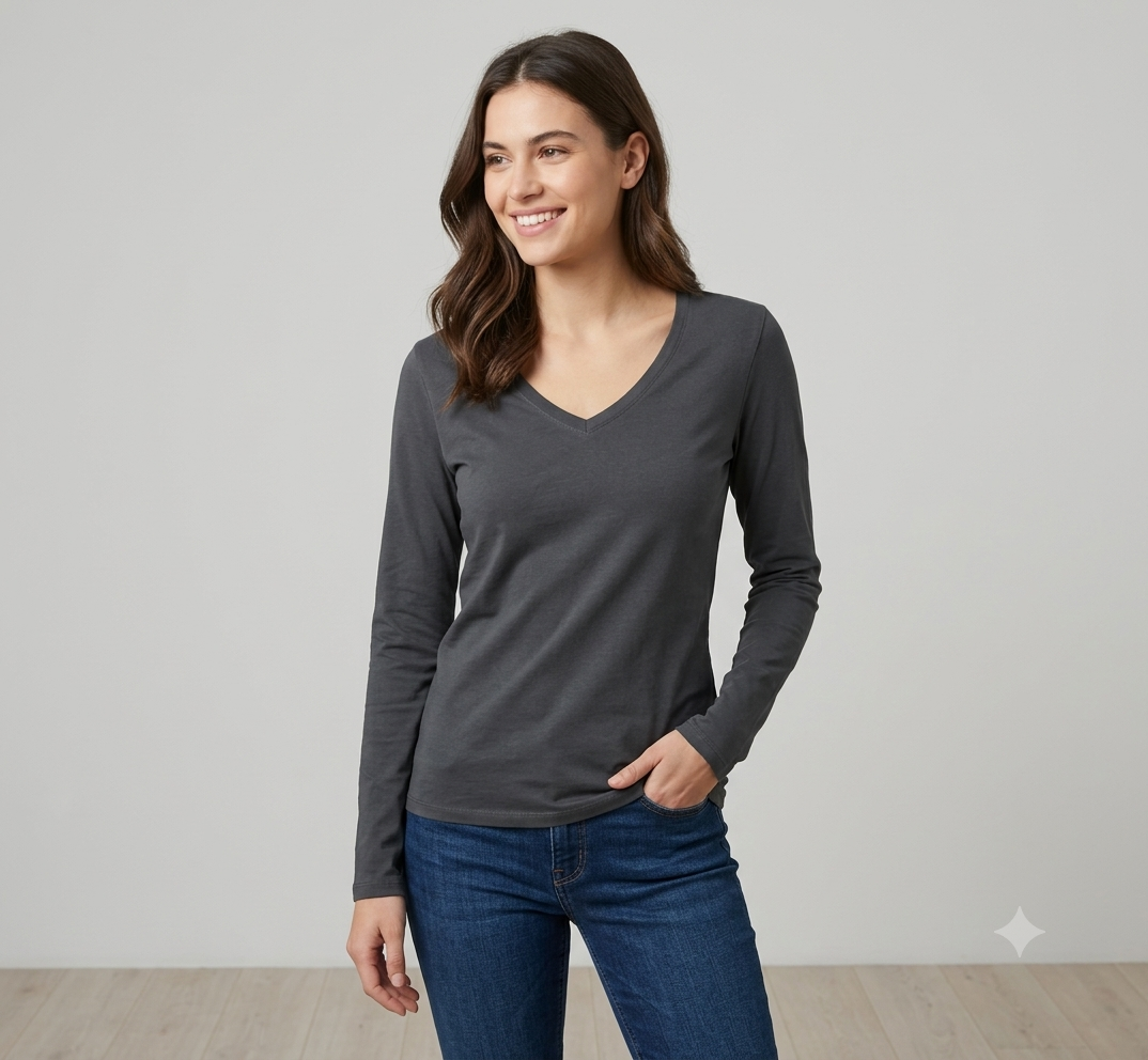 T-Shirt Basic Manica Lunga