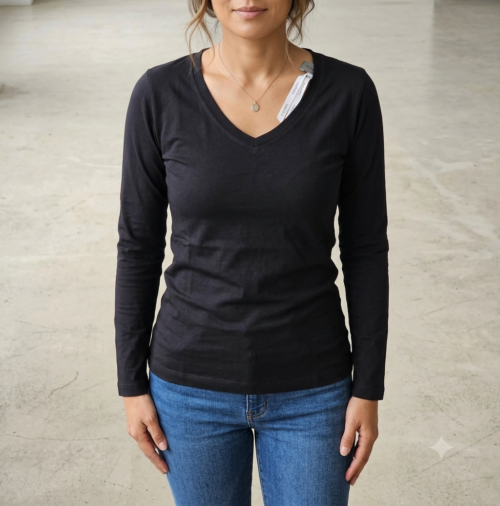 T-Shirt Basic Manica Lunga