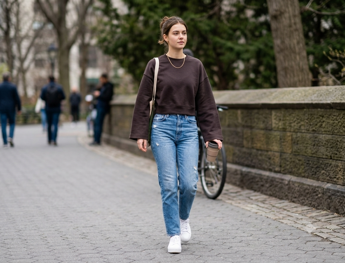 Felpa Donna Interlock Crop