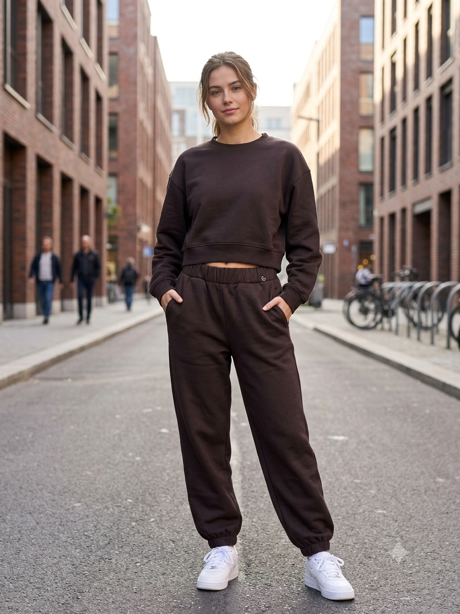 Felpa Donna Interlock Crop