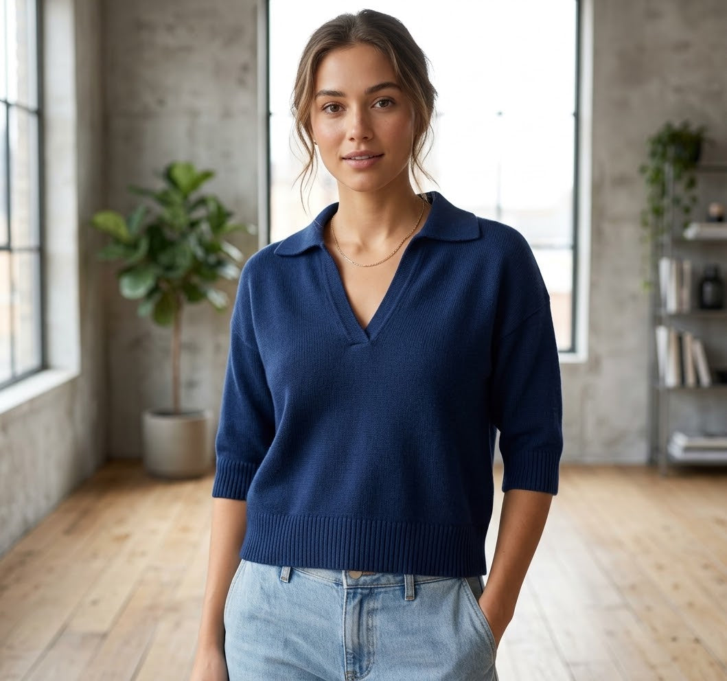 Maglia Donna Polo Crop
