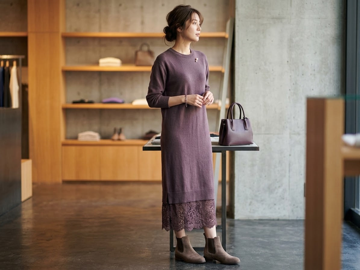 Abito Donna Maglia Pizzo
