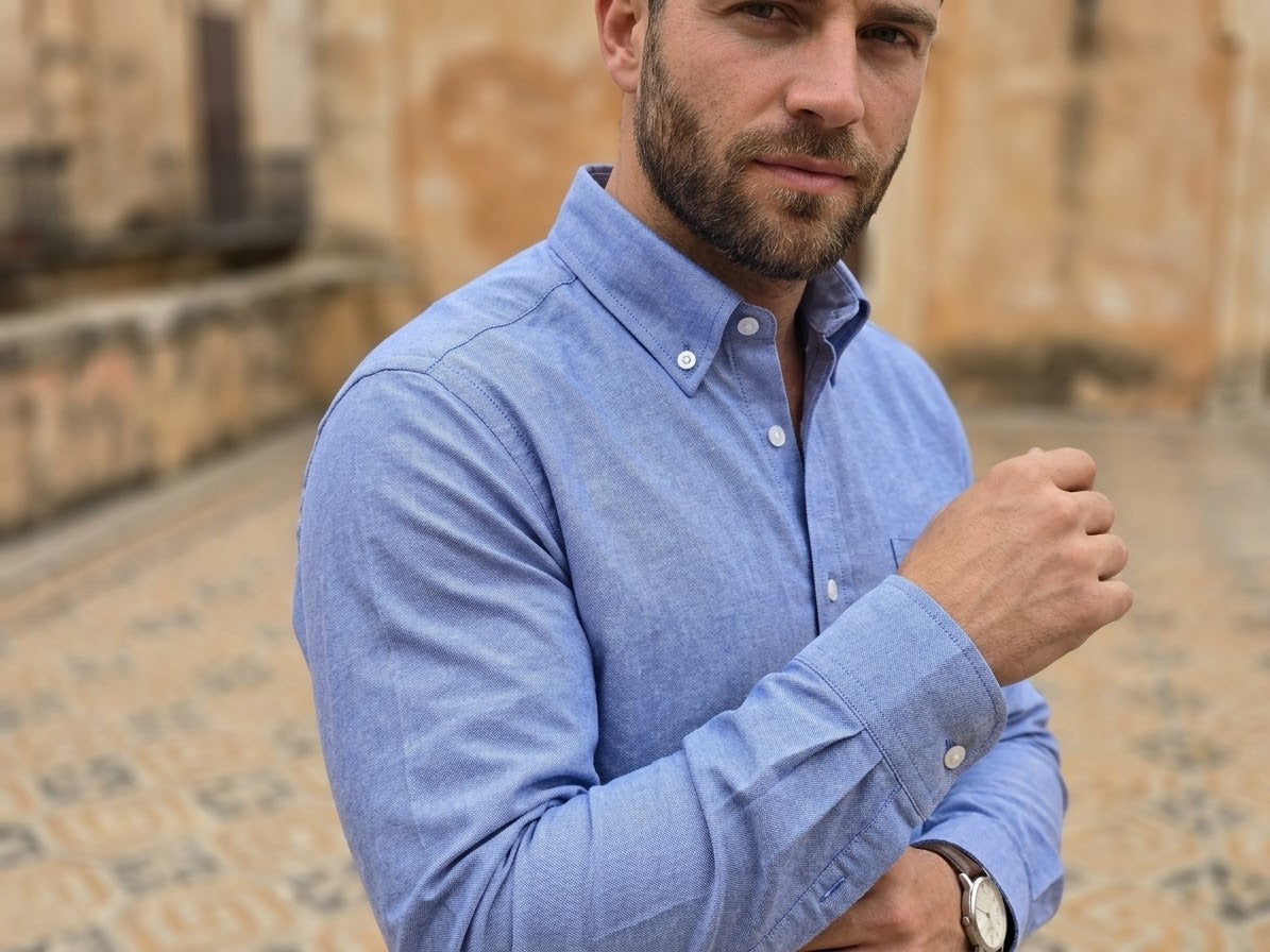 Camicia Uomo Tessuto Oxford
