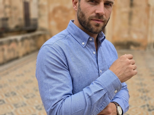 Camicia Uomo Tessuto Oxford