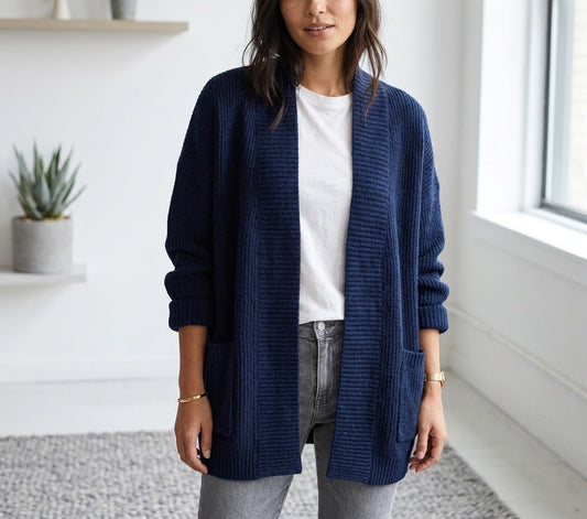 Cardigan Donna Lungo Aperto