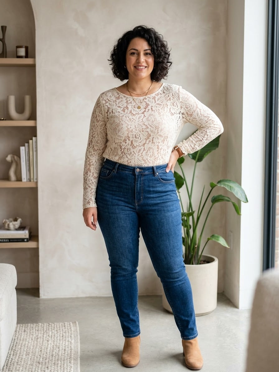 Maglia Donna Pizzo Curvy