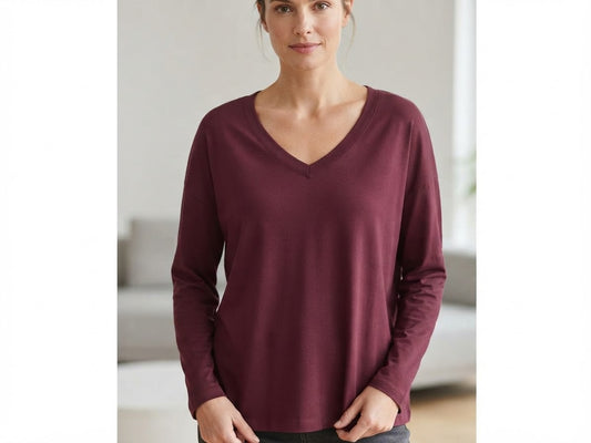 T-Shirt Donna V Viscosa