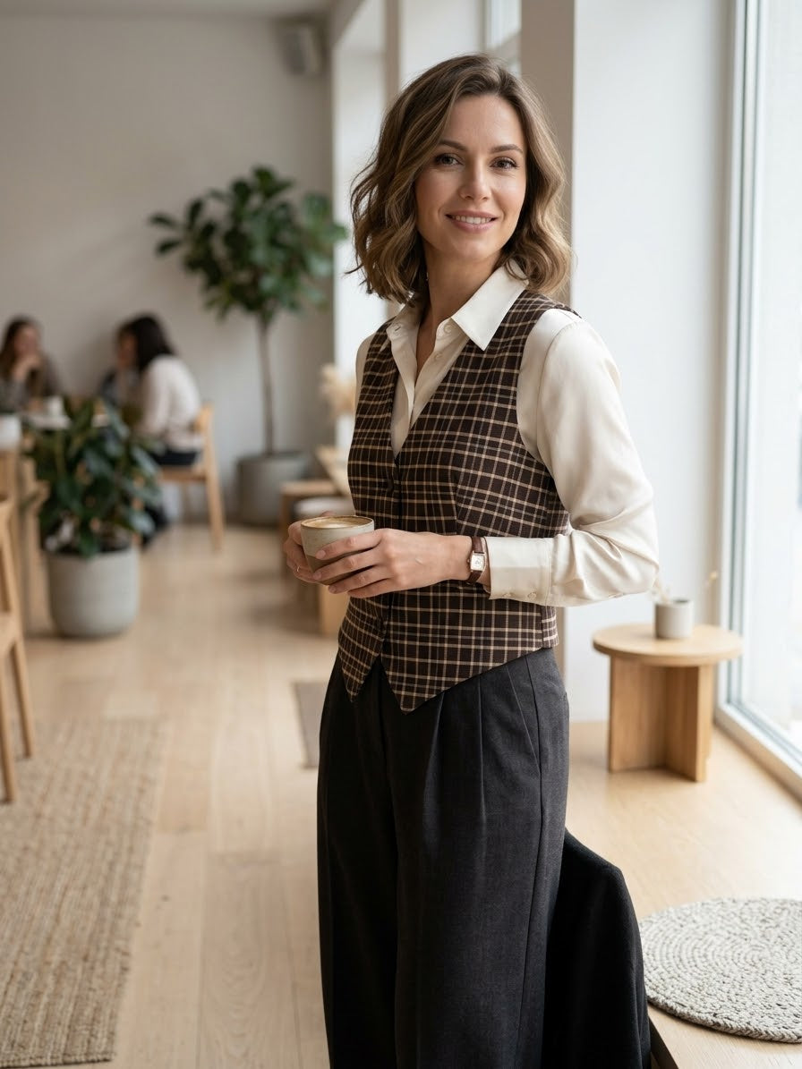 Gilet Donna Check