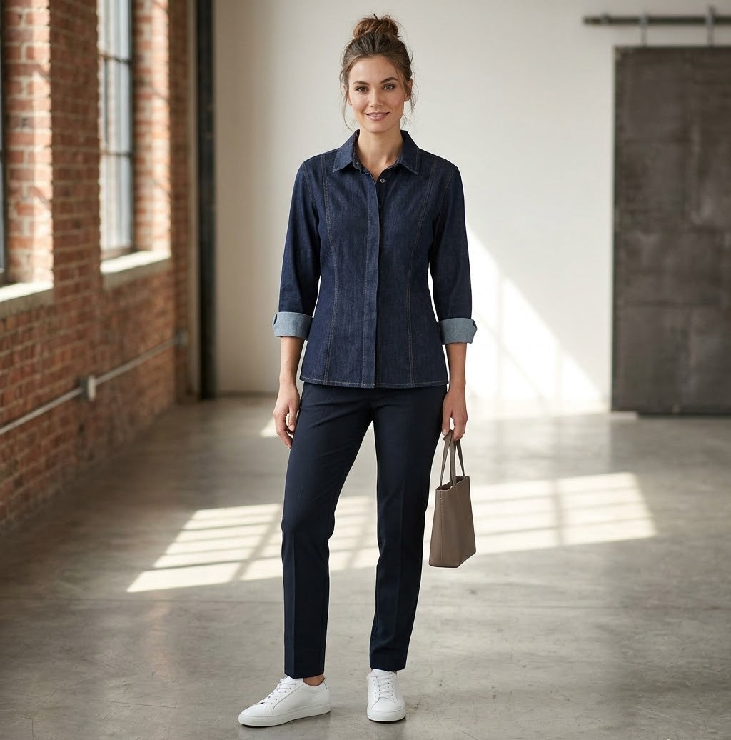Giacca Camicia Donna Denim