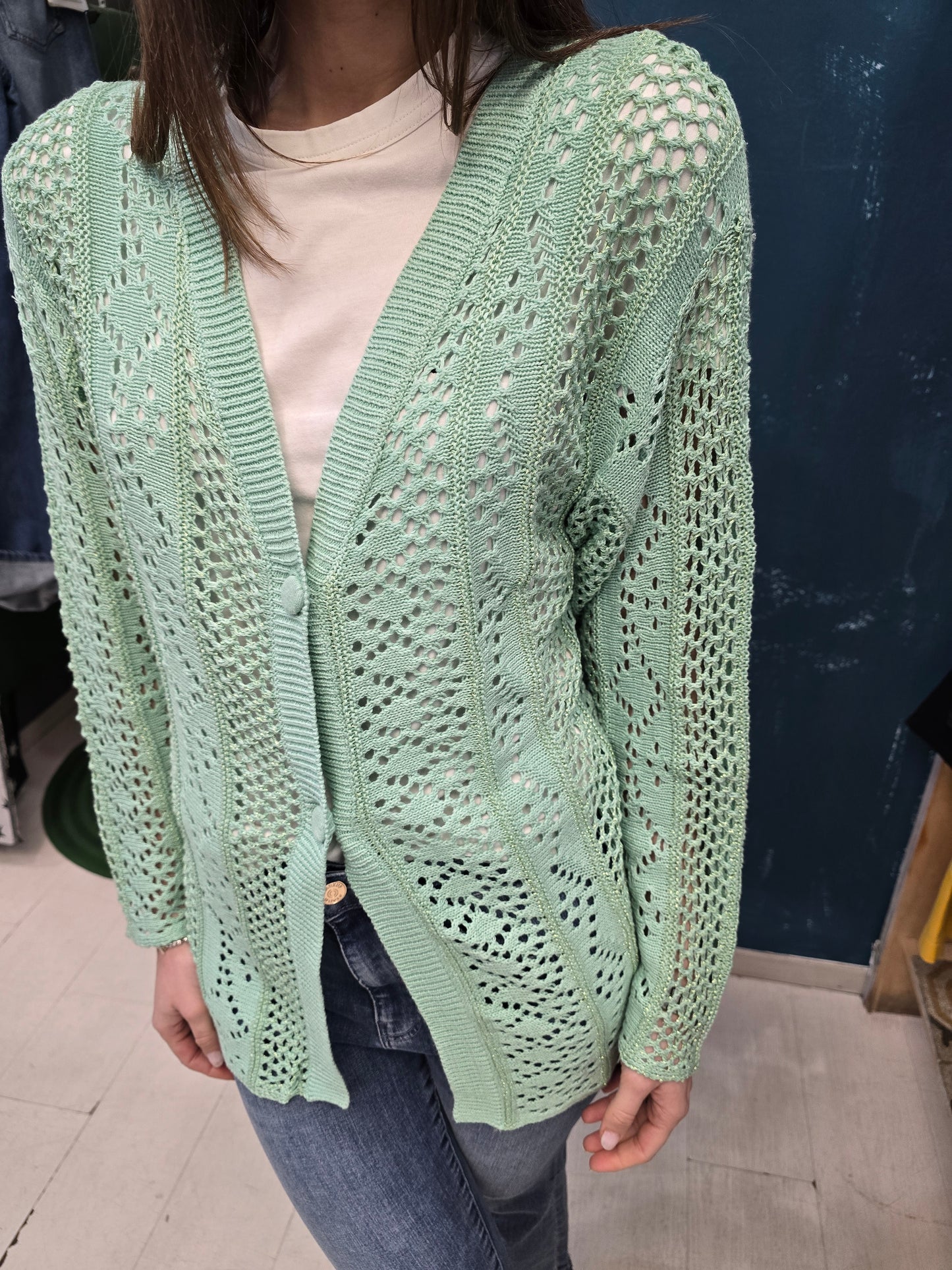 Cardigan traforato