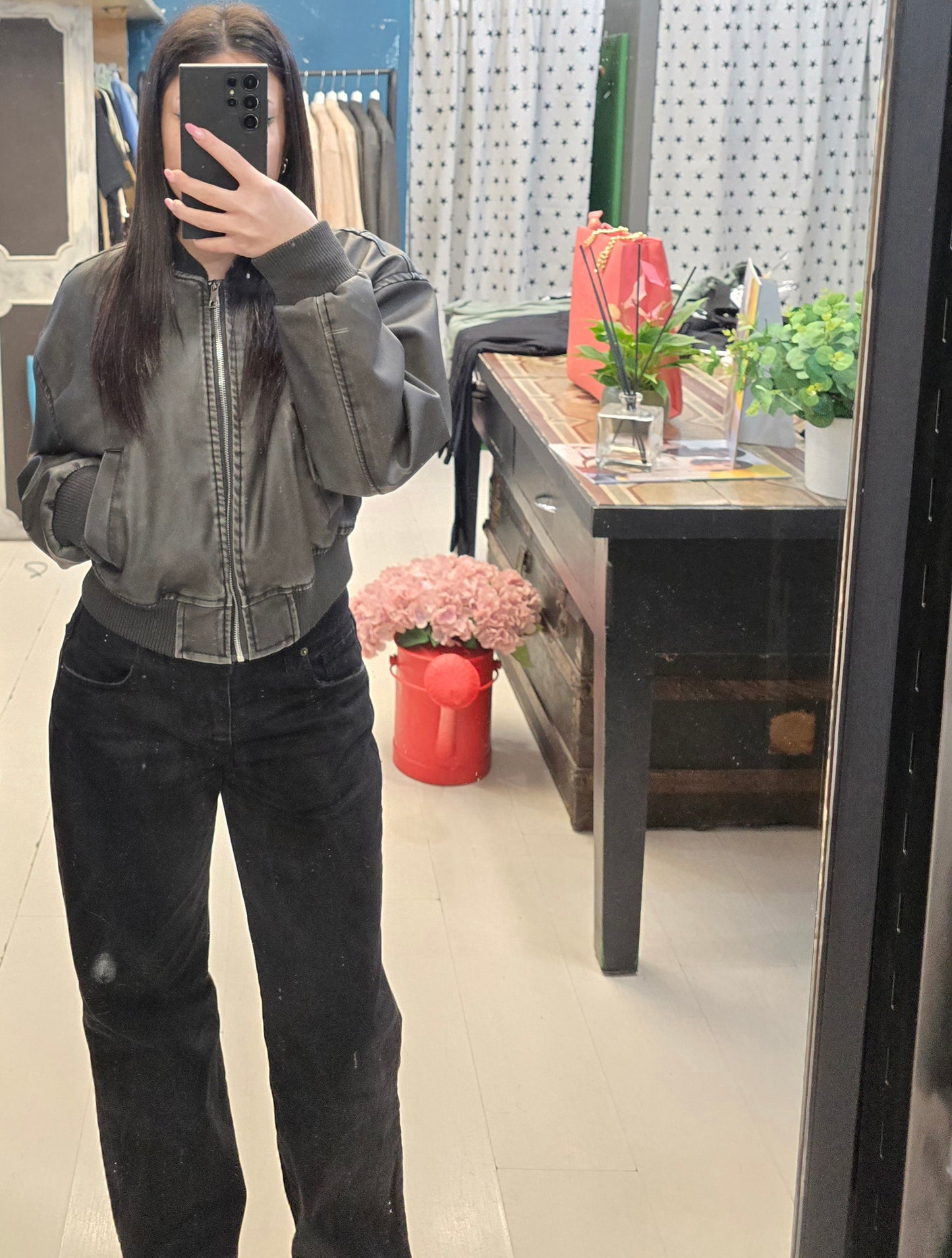 Bomber Ecopelle Effetto Maltinto Corto Vita