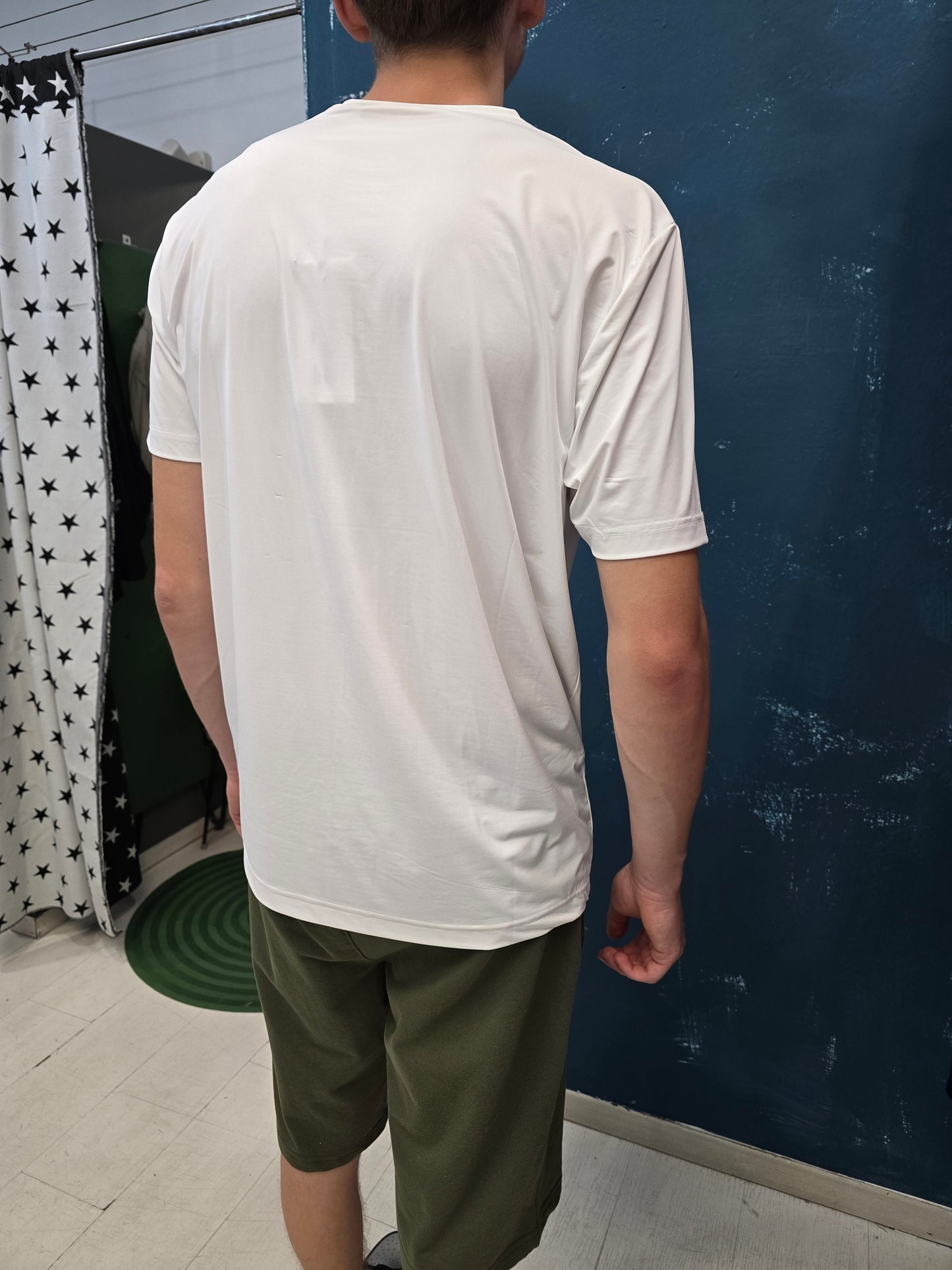 T-Shirt Paricollo Tessuto Tecnico Elasticizzata