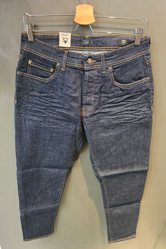 Jeans Fred Elasticizzato Blu Scuro Carrot