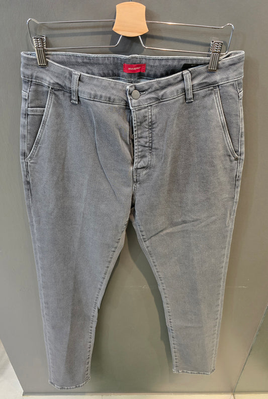 Jeans Elasticizzato Grigio Slim Taglia 48