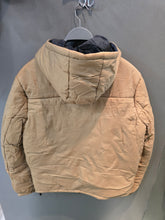 Carica l&#39;immagine nel visualizzatore di Gallery, Piumino Reversibile Camel Nero Cappuccio Taglia L
