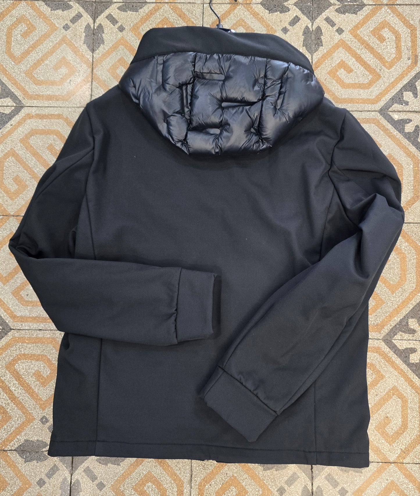 Giubbotto Nylon Neoprene Cerniera Nero