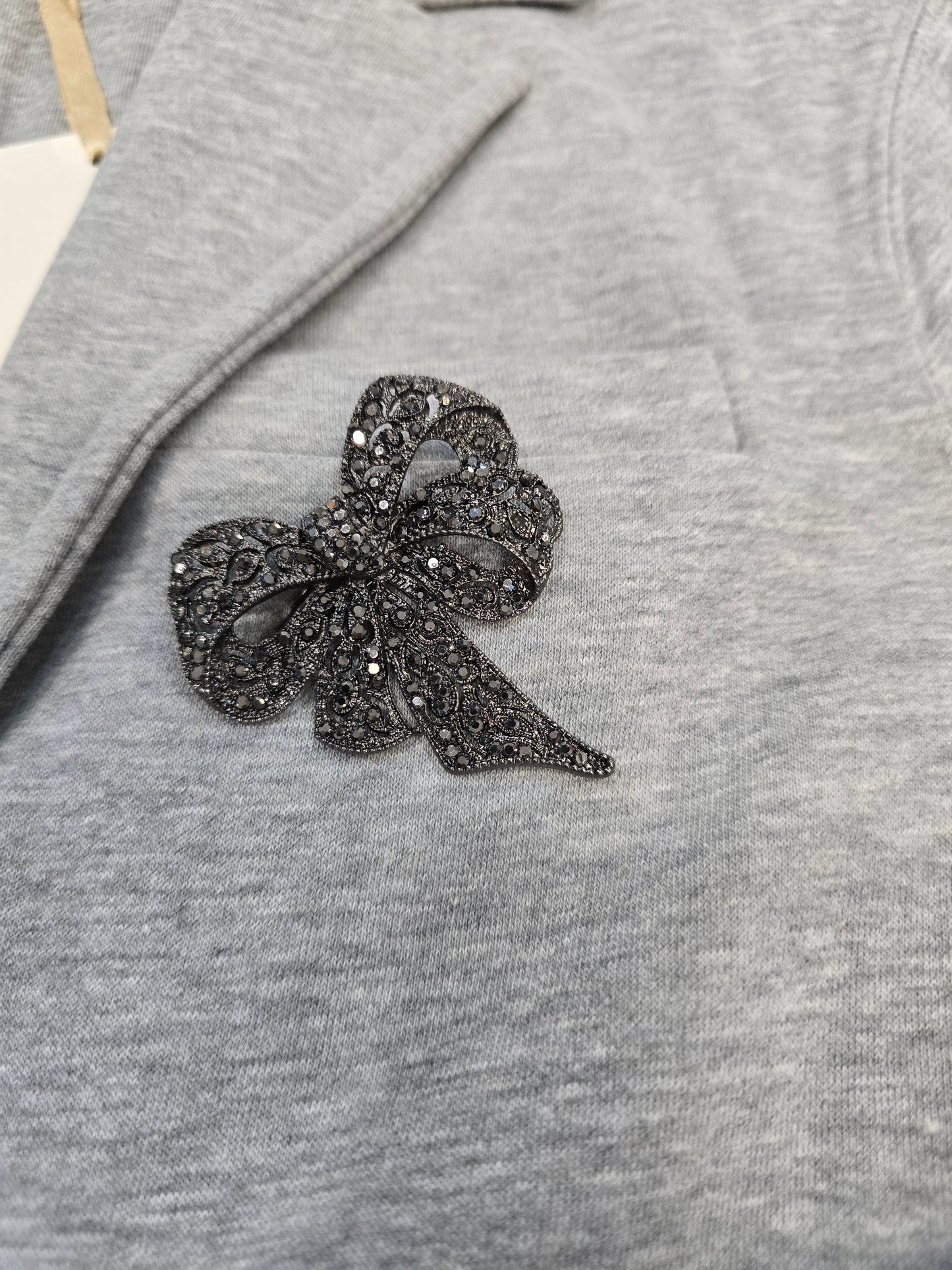 Giacca Felpa Avvitato Spilla Strass