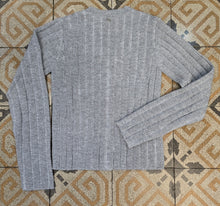 Carica l&#39;immagine nel visualizzatore di Gallery, Cardigan Coste Larghe Abbottonato Scollo V Lurex
