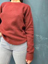 Carica l&#39;immagine nel visualizzatore di Gallery, Maglia Paricollo Coste Bordeaux
