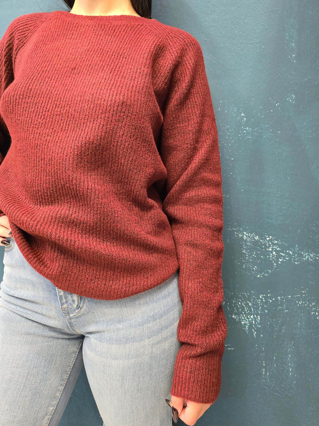 Maglia Paricollo Coste Bordeaux