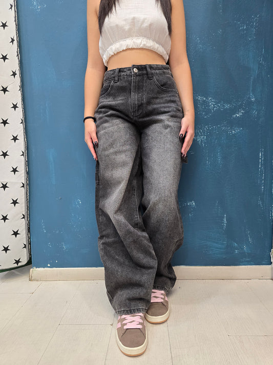 Jeans Tessuto Fermo Mom Fit