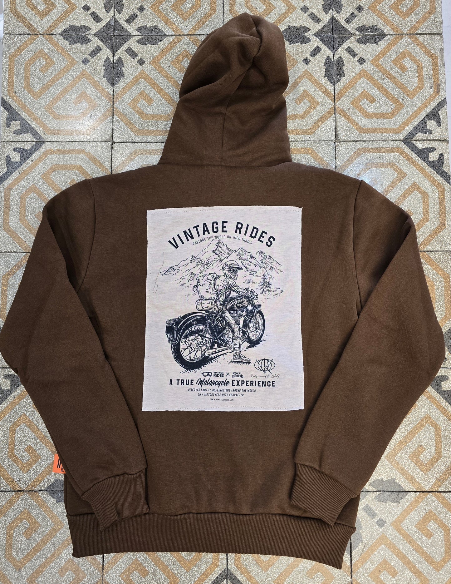 Felpa Cotone Felpato Cappuccio Stampa Dietro