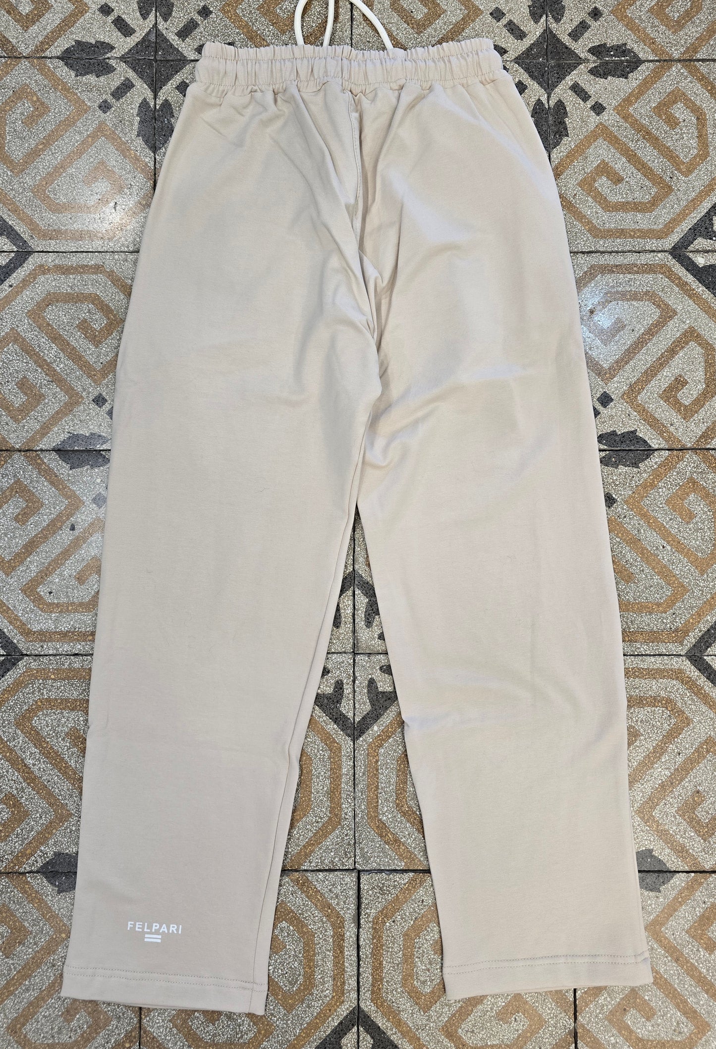 Jogger Cotone Felpato Dritto Senza Polsino Donna