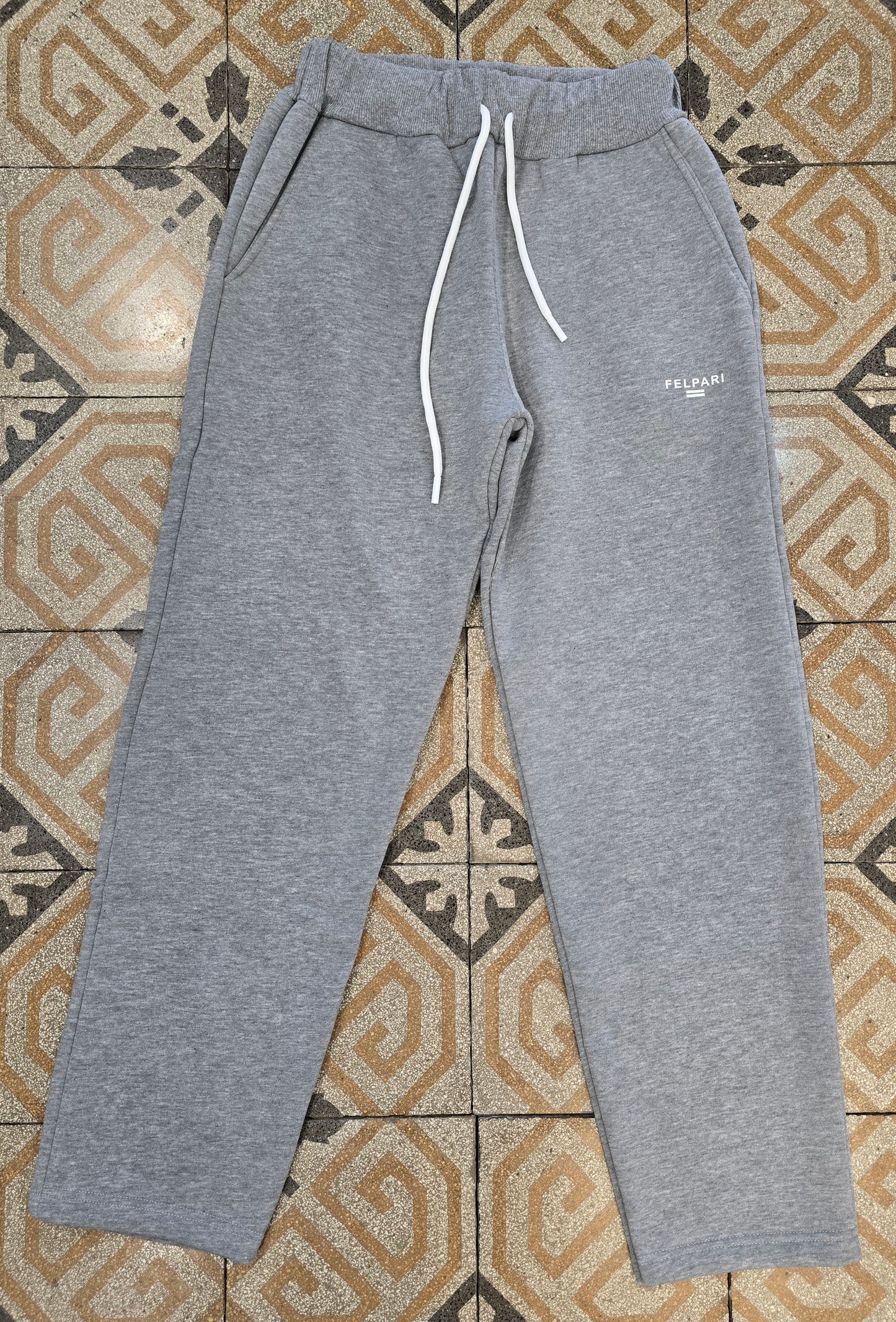 Jogger Felpa Felpata Dritto Senza Polsino Uomo