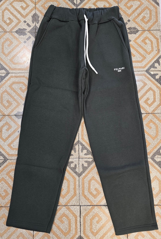 Jogger Felpa Felpata Dritto Senza Polsino Uomo