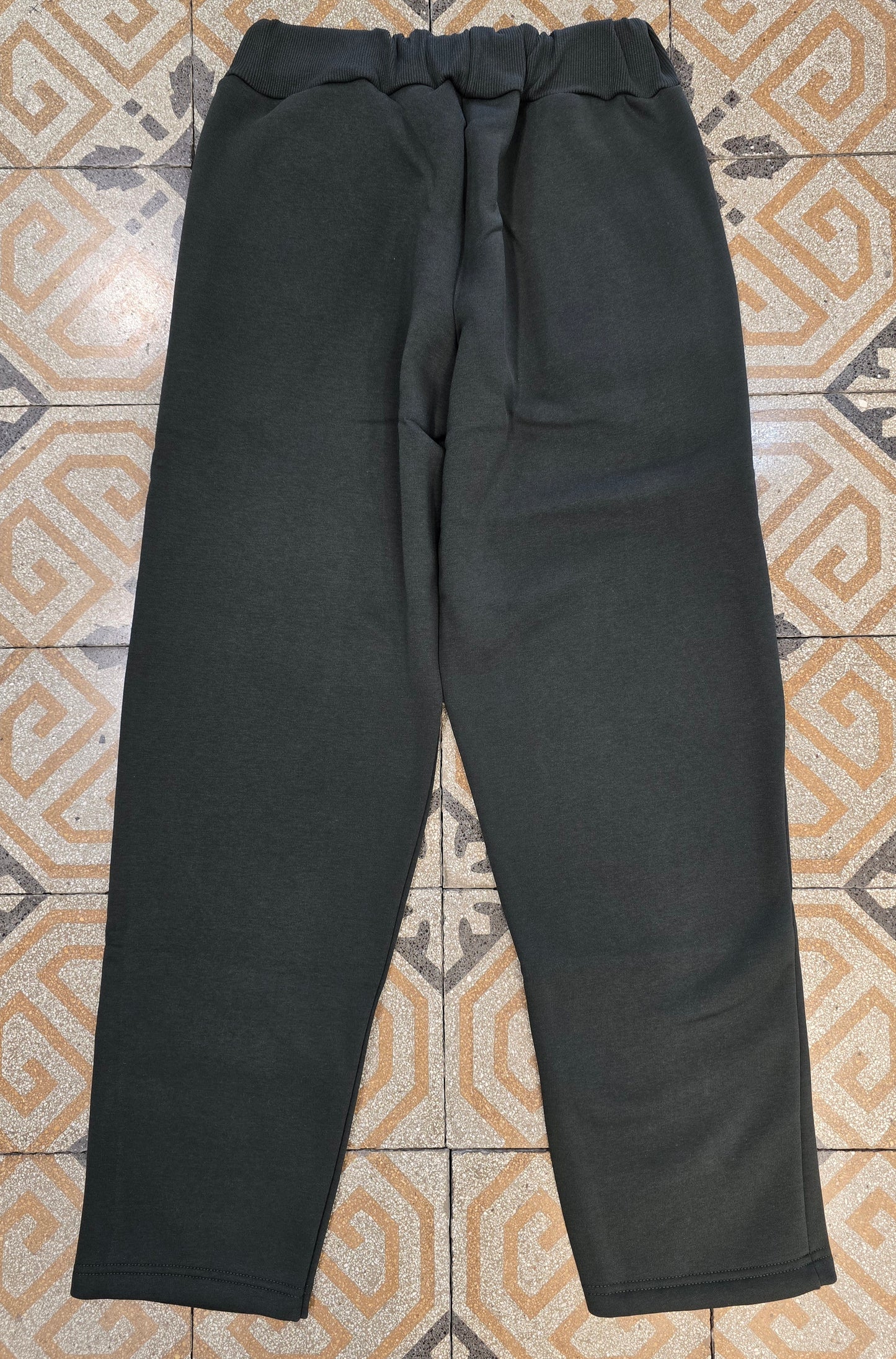 Jogger Felpa Felpata Dritto Senza Polsino Uomo