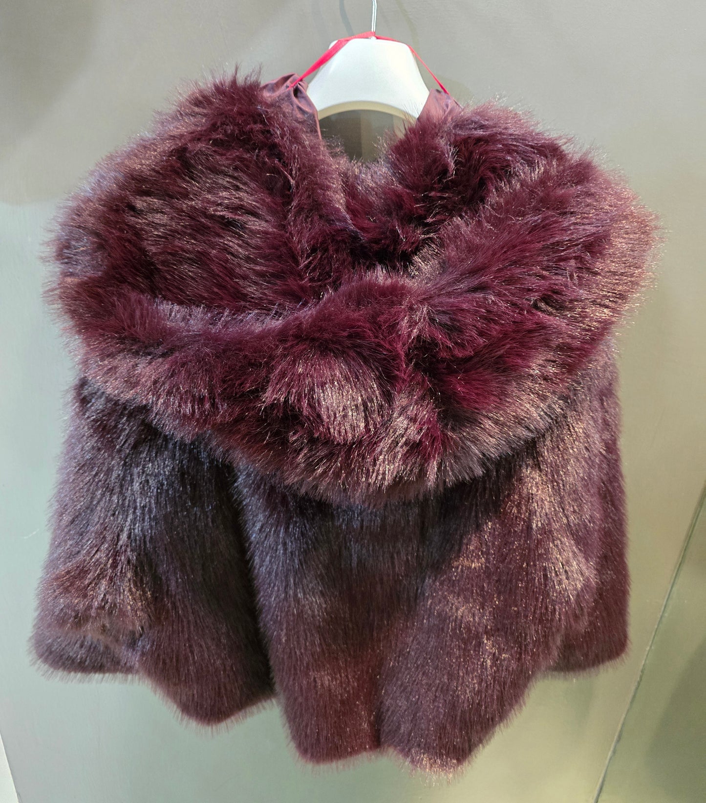 Pelliccia Ecologica Media Cappuccio Gancio Taglia Unica