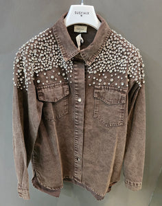 Giacca camicia strass