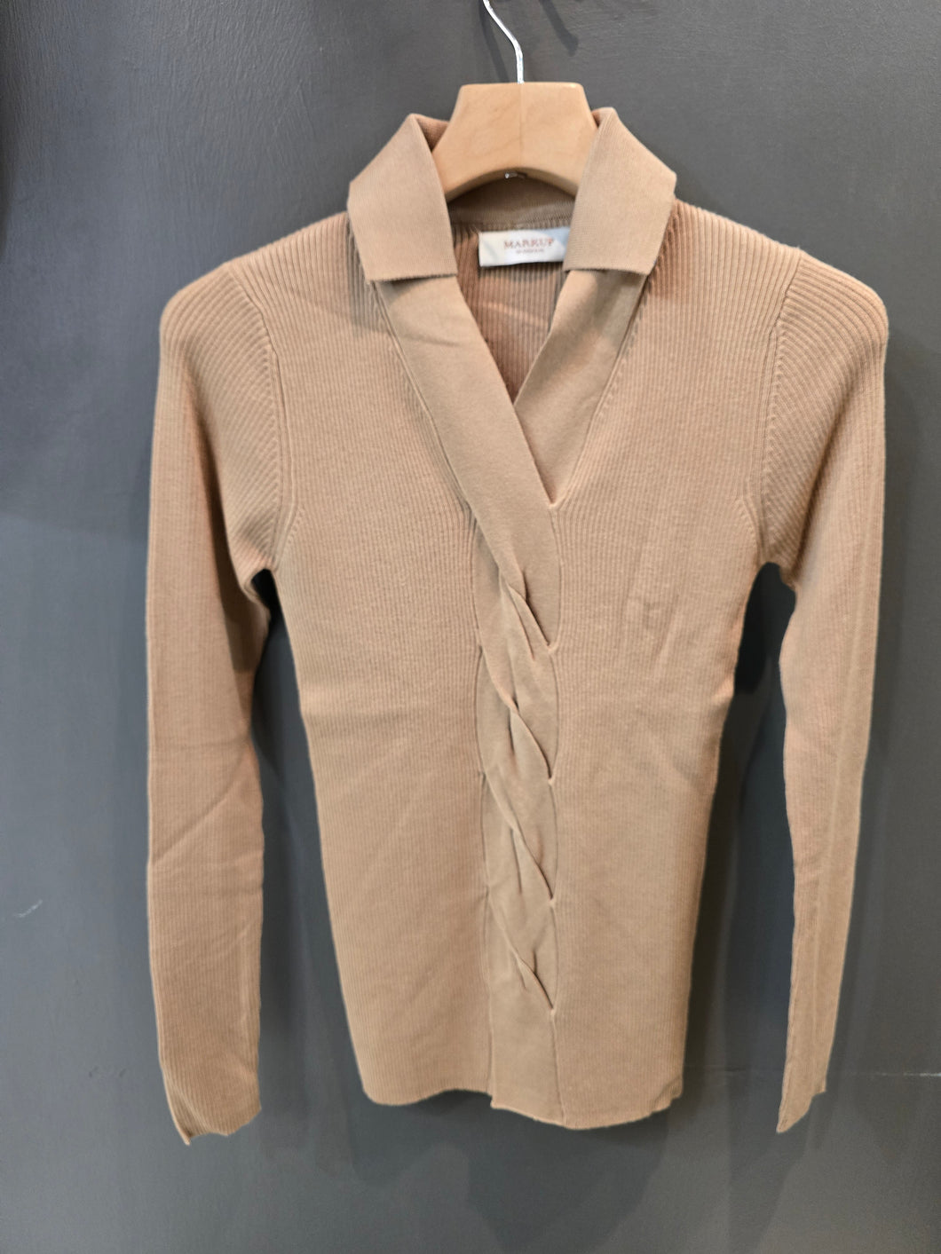 Maglia Costine Treccia Verticale Polo