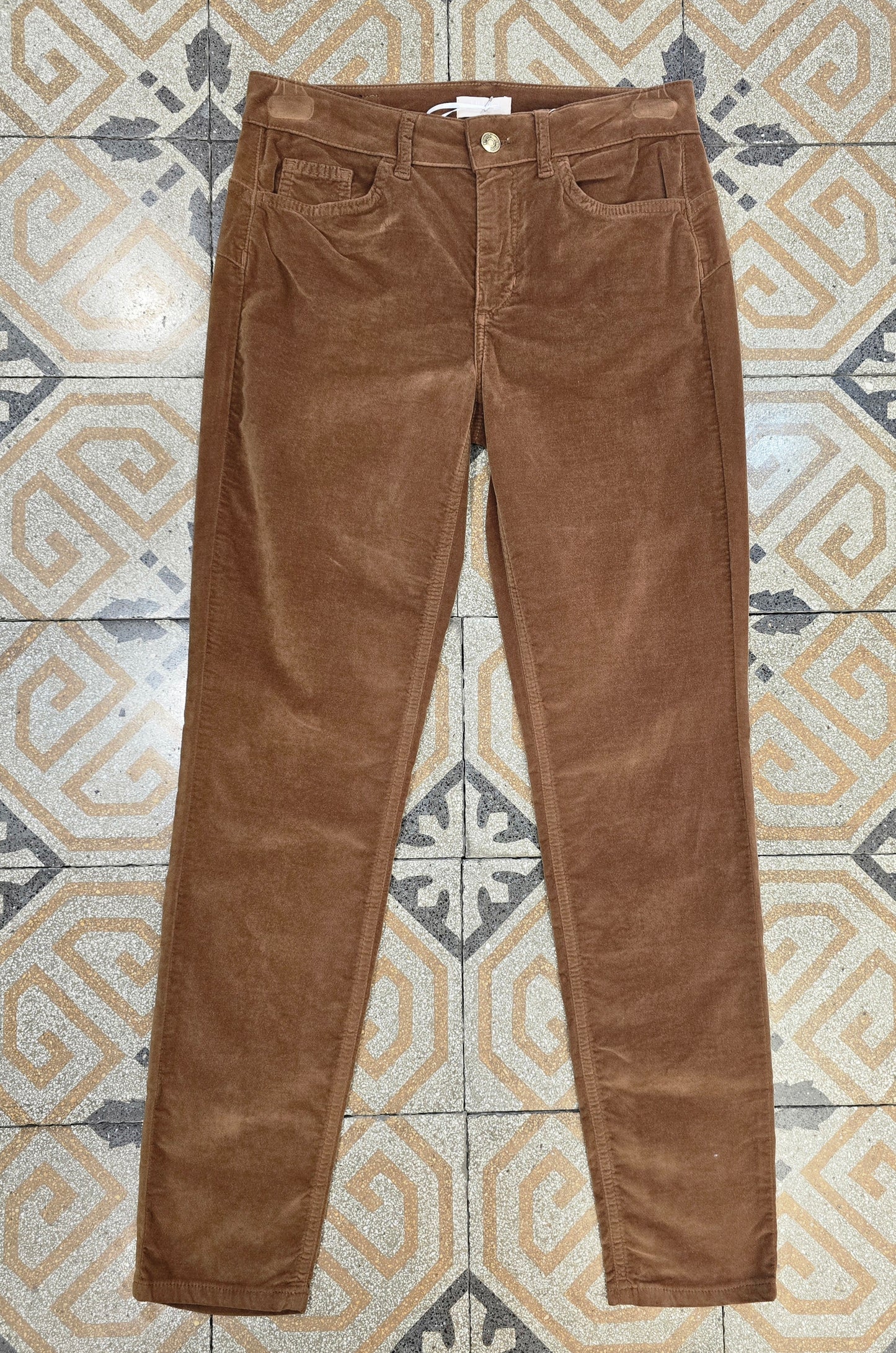 Pantalone 5 Tasche Tessuto Pilor Tabacco Taglia 42