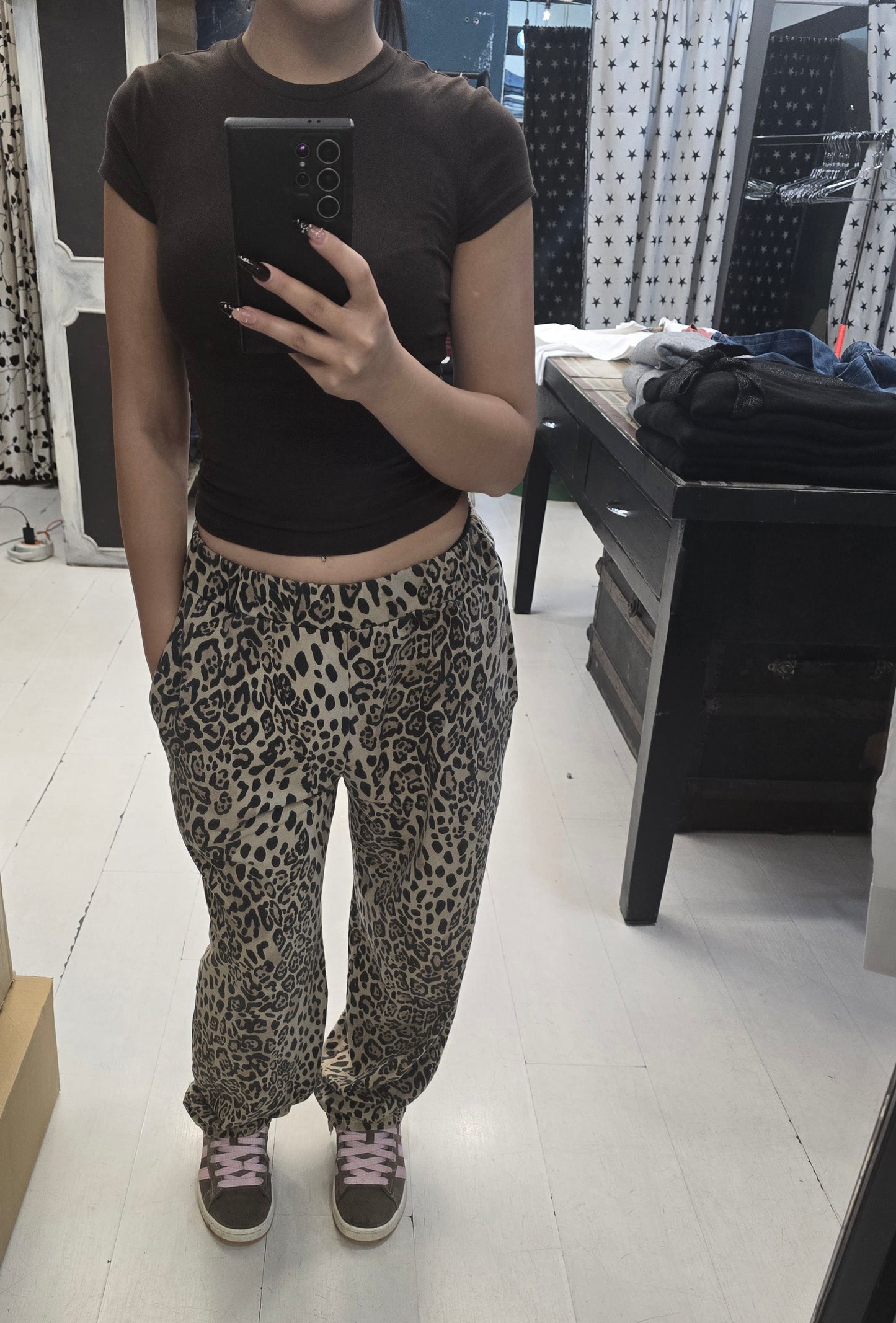 Pantalone Felpa Cotone Felpato Ovetto Elastico Vita