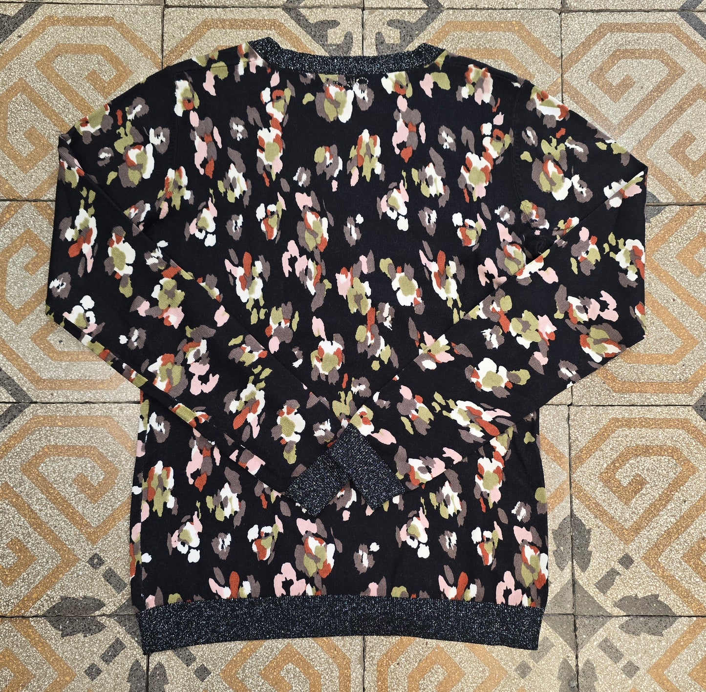 Maglia Viscosa Fantasia Floreale Scollatura V Taglia 42