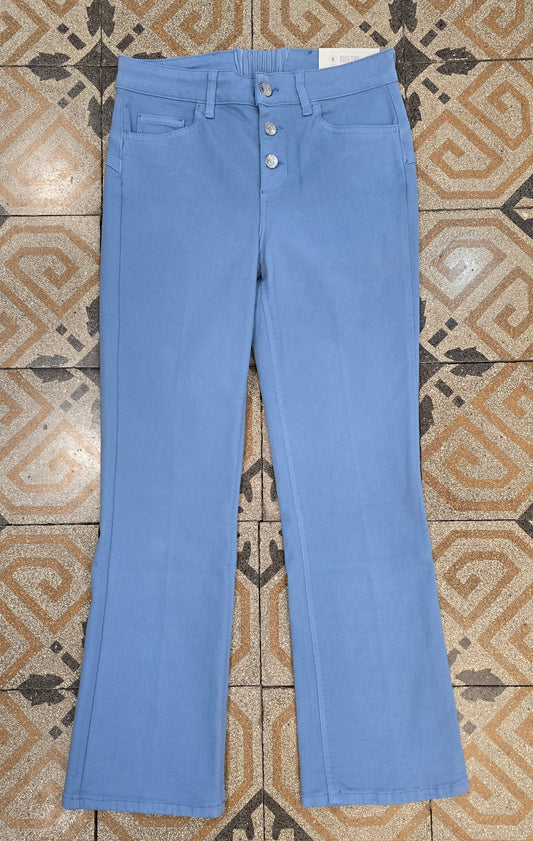 Jeans Elasticizzato Denim Colorato Azzurro Zampetta Taglia 42