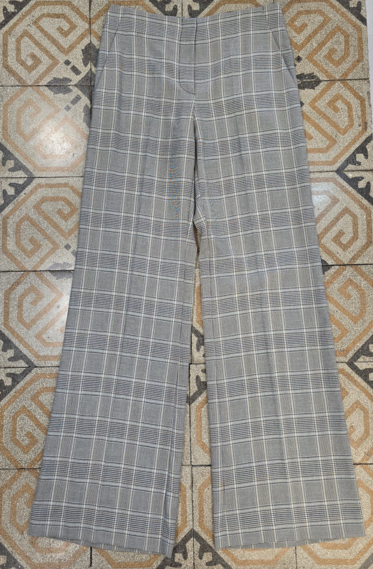 Pantalone Principe Galles Palazzo Plaid Taglia 42