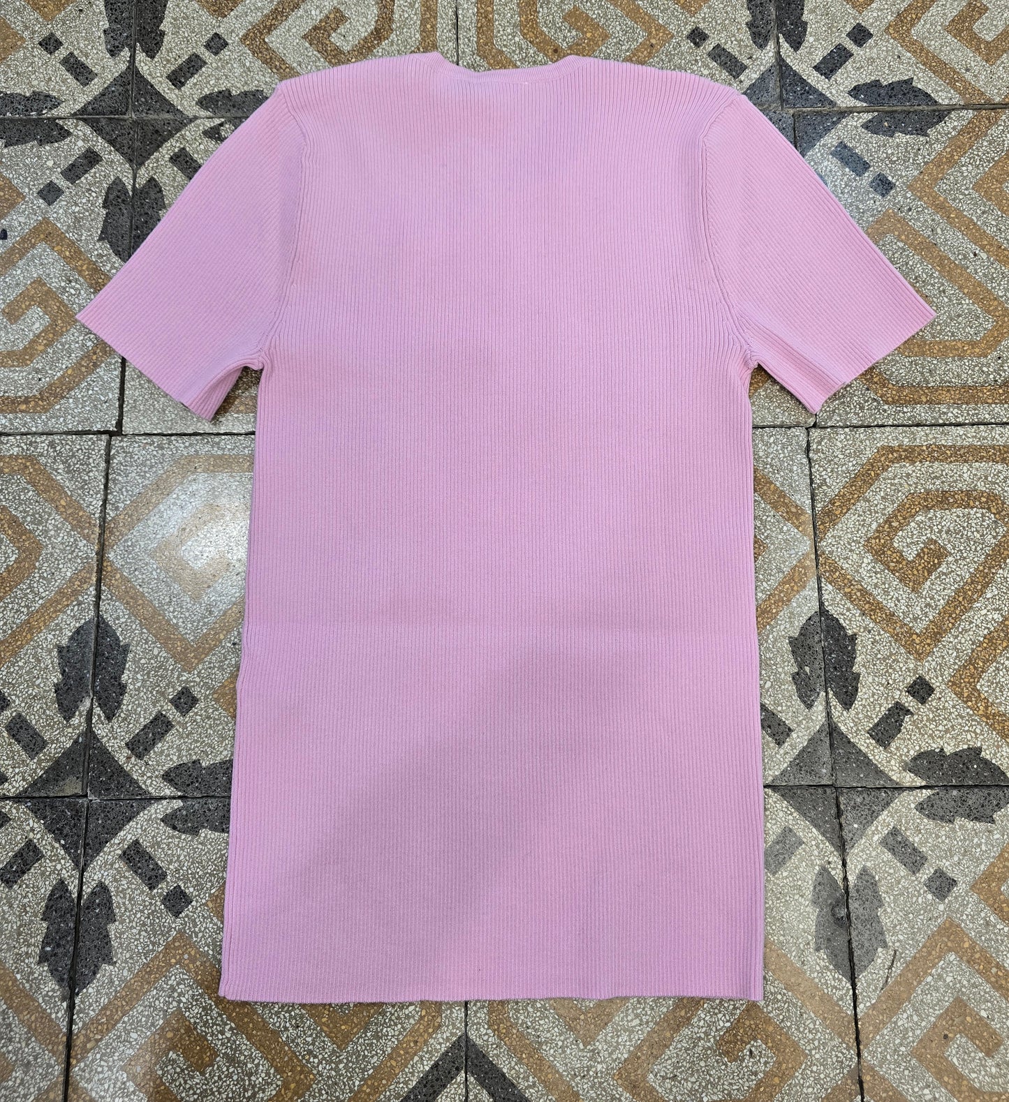 T-Shirt Maglia Viscosa Costine Taglia 42