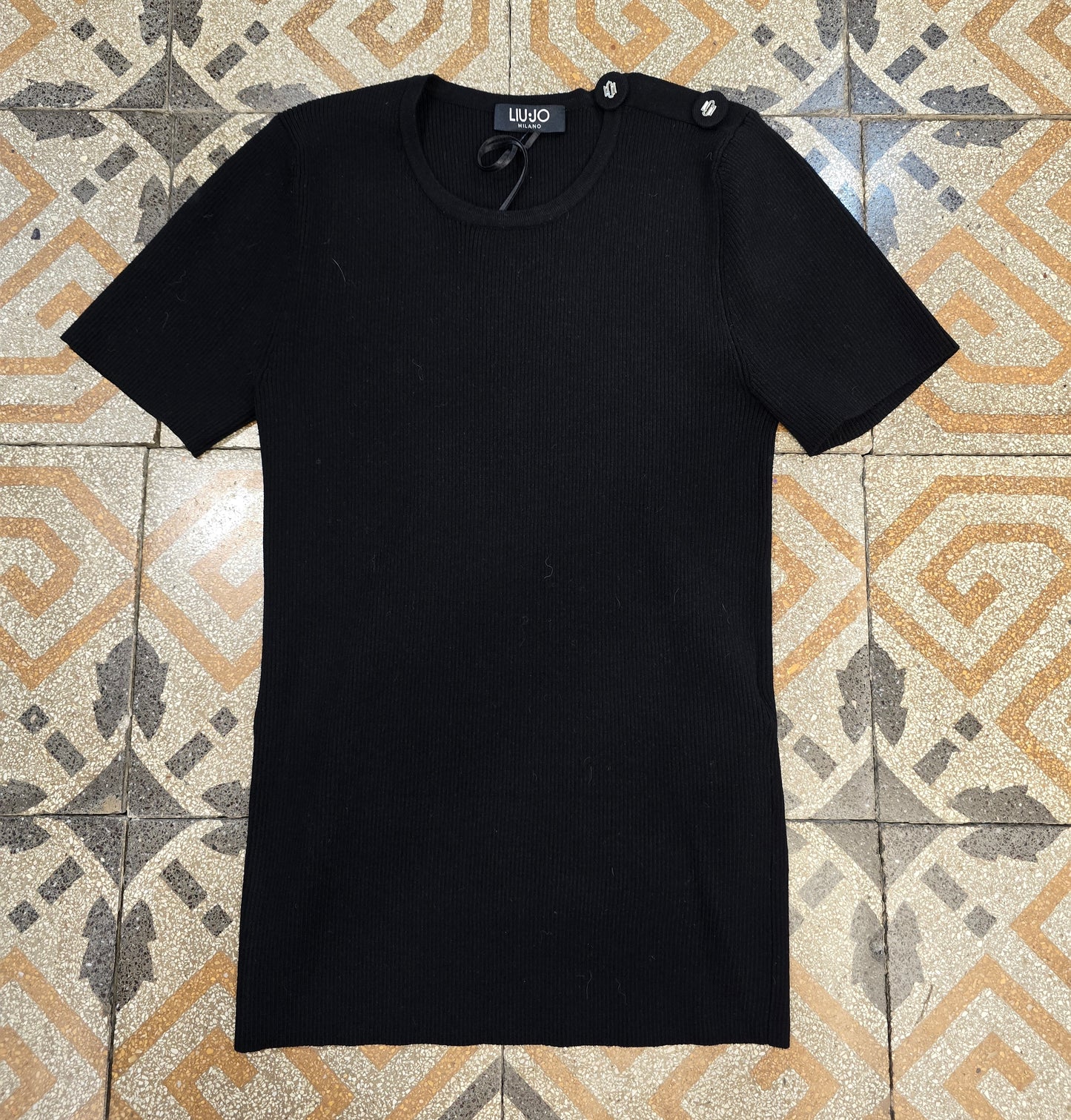 T-Shirt Maglia Viscosa Costine Taglia 42
