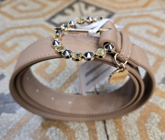 Cintura Ecopelle Nude Fibbia Pietre Taglia Unica