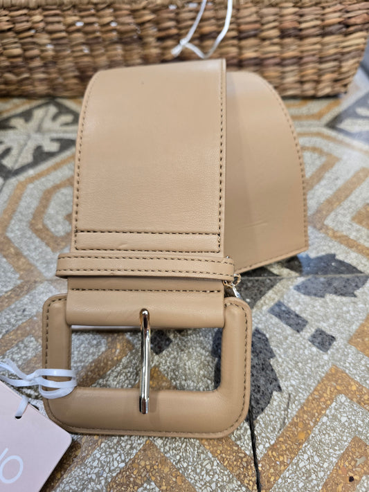 Cintura Ecopelle Beige Modello Alto Taglia Unica