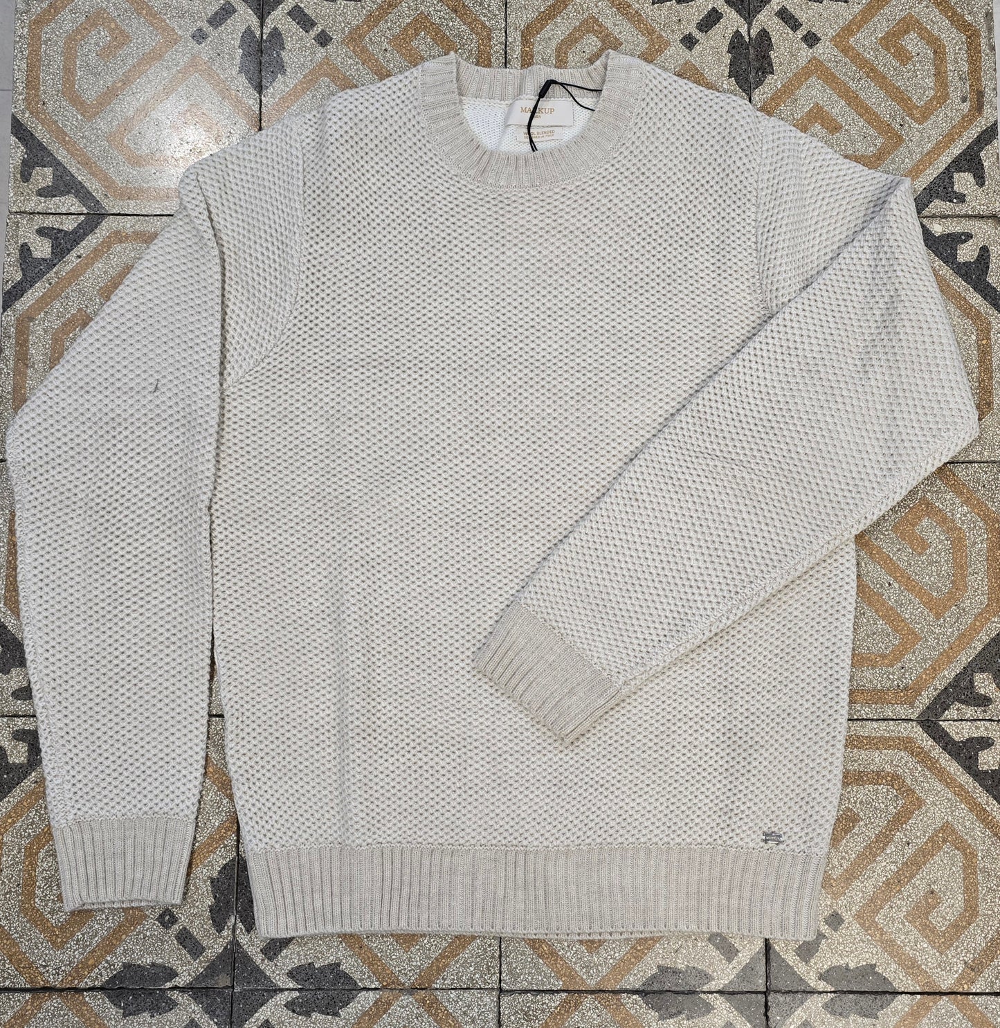 Maglia Paricollo Misto Lana 30% Chicco Riso Beige