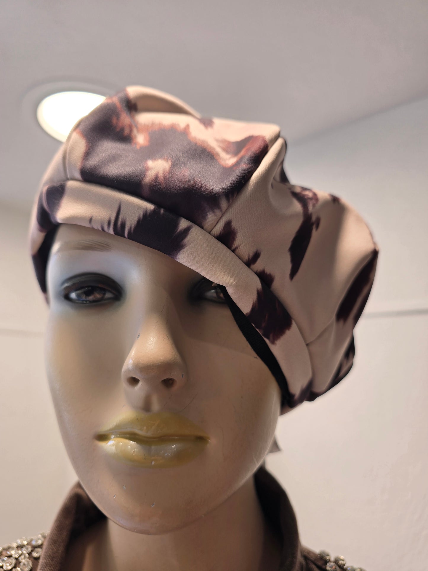 Cappello Tessuto Fantasia Basco Animalier