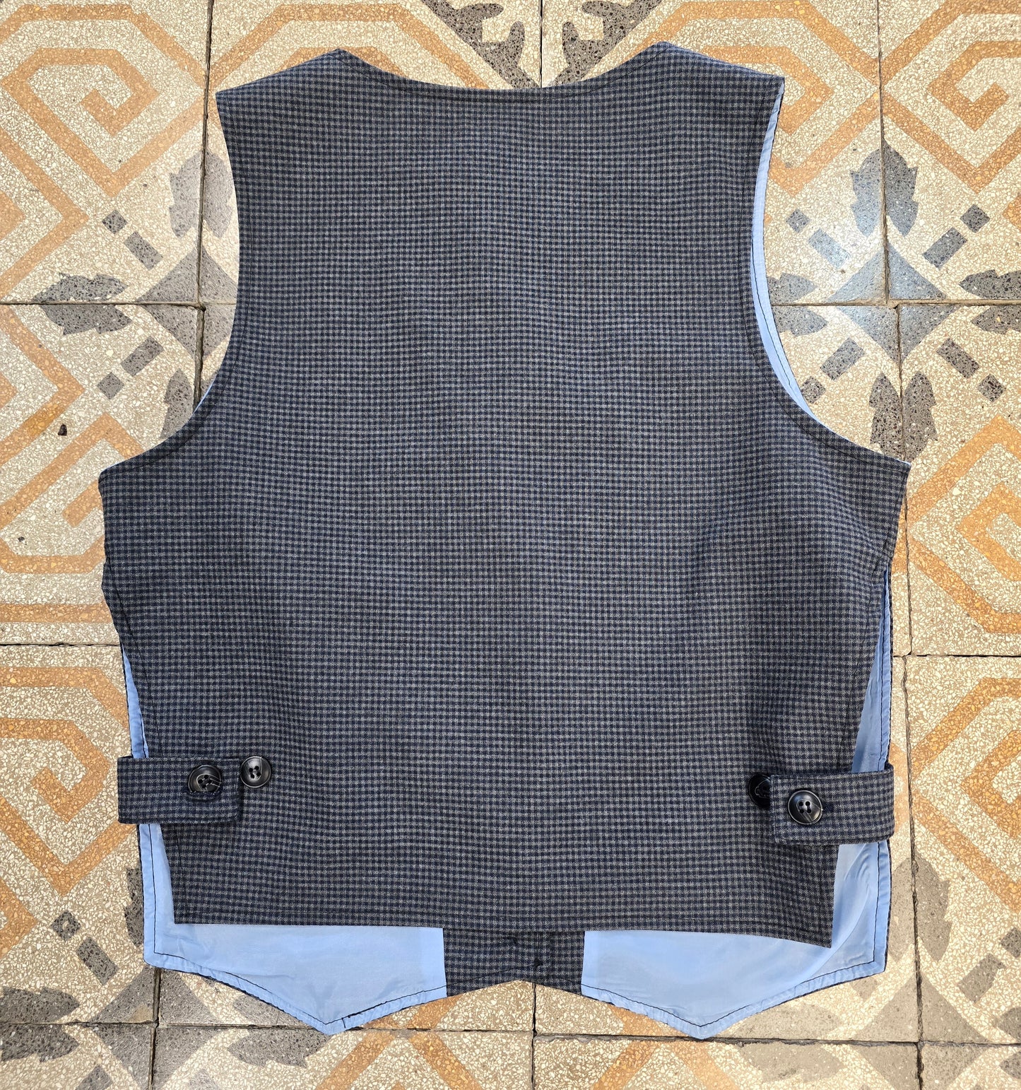 Gilet Fantasia Check Bottoni