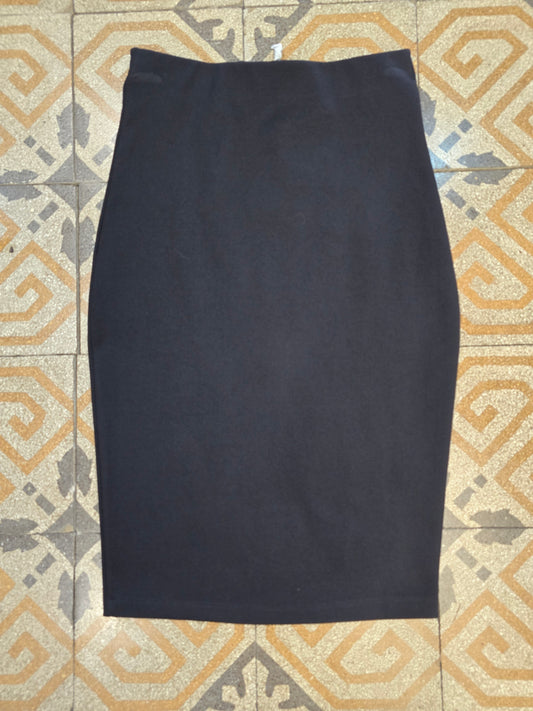 Gonna Tubino Punto Milano Aderente Nero