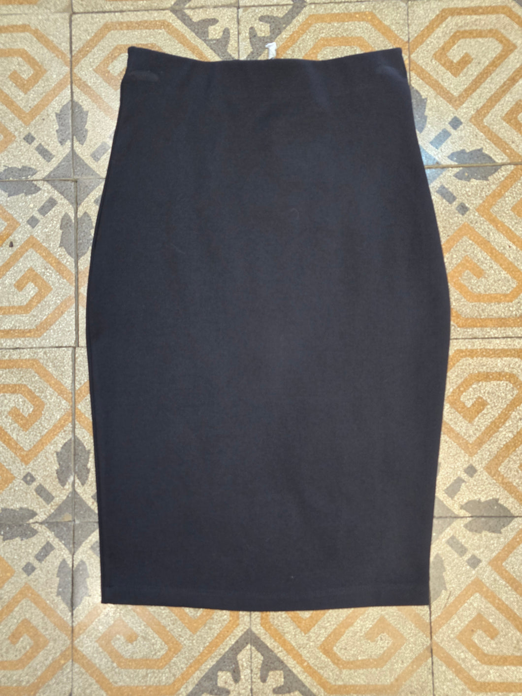 Gonna Tubino Punto Milano Aderente Nera